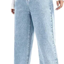 tyffyn Women Flared High Rise Light Blue Jeans image 2