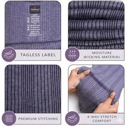 UNDERLOOP BLUEBERRY Blue themral top for men Men Top Thermal image 4