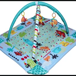 Baby Activity Play Gym Mat 5 Hanging Toys Foldable and Durable Cotton Play Mat-image-70
