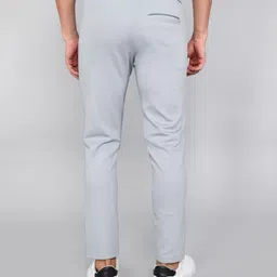 indiclub Men Relaxed Grey Lycra Blend Trousers image 2