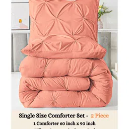 the white moss Marquis Pleat Pinch luxurious AC King Comforter with 2 Pillow Cover image 5