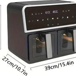 onshoppy Digital Dual Basket Air Fryer Oven with Easy View Windows, Sync Finish, Hi-Fry Air Fryer image 5