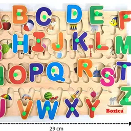 bozica Wooden Educational Creative learning A To Z English Alphabets Board Puzzle image 2