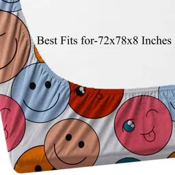 lx loyrex 244 TC Cotton Double Printed Fitted (Elastic) Bedsheet image 3