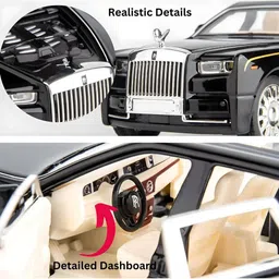countrylink 1:32 Rolls Royce Phantom Diecast Metal Pullback Openable Doors Cars Toy image 2