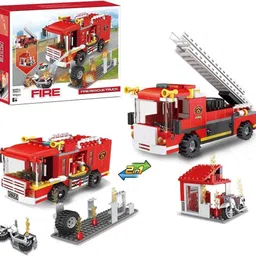 bestie toys Fire Truck, Building Toys, Rescue Fire Engine with Firefighter, Boys & Toys-picture-23