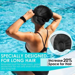 shifter Swimmming Cap For Men Women Ant slip Ear Cover Extra Large Size Swimming Cap image 2