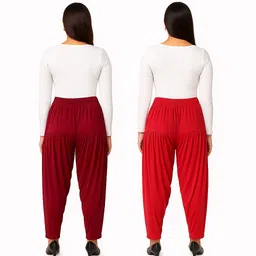 cozyplay Solid Viscose Women Harem Pants image 2