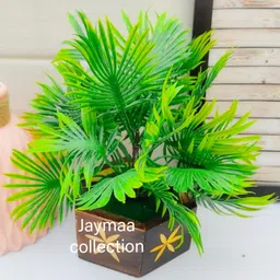 jaymaa collection Artificial Flower Green Wooden With Pot For Home ,Office And Garden Decor Green Wild Flower Artificial Flower with Pot-picture-20