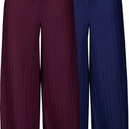 jb enterprises Pack of 2 Women Comfort Fit Multicolor Lycra Blend Trousers-picture-15