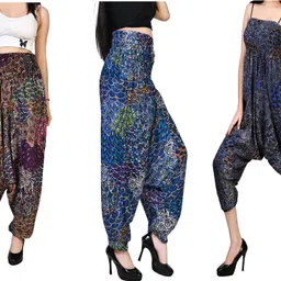 fusfus Printed Rayon, Cotton Women Harem Pants-picture-27