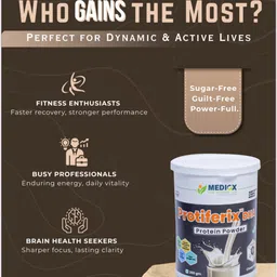 mediox Protiferix DHA Protein Powder With DHA Vitamins Minerals For Muscle Recovery Whey Protein image 3