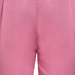 sellingsea Women Regular Fit Pink Cotton Blend Trousers image 5