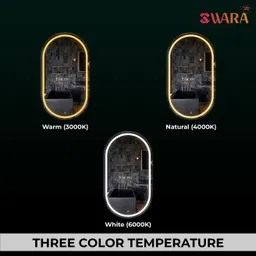 luppra Smart LED Wall Mirror with Touch Sensor for Bathrooms, Living Rooms, and Hallway Decorative Mirror image 4