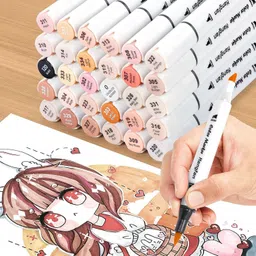 arrolliant Touch Alcohol Markers Dual Tip Skin Tone Marker Set of 48 image 2