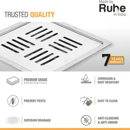 ruhe Floor Stainless Steel Push Down Strainer image 3