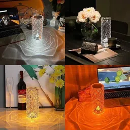 QueryZen Crystal Lamp 16 Color Changing Night Light Table Lamp image 4