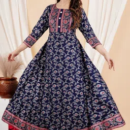 fastal look Women Printed Viscose Rayon Anarkali Kurta-picture-22