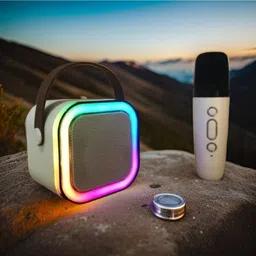 fronz G31_k12 Wireless Karaoke Mic Speaker: K12 with RGB, 5W Bluetooth 10 W Bluetooth Home Audio Speaker-image-75
