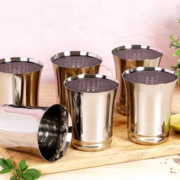 gurukrupa (Pack of 6) 40311 - Plain mirror finish Pari Glass Pack of 6 Glass Set Water/Juice Glass-picture-21