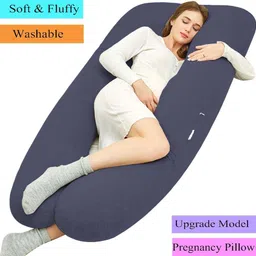 linenovation Microfibre Pregnancy Pillow Pack of 1 Solid Upgrade Model Pregnancy Pillow-picture-14