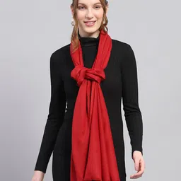monte carlo Solid Acrylic Women Red Stole-picture-10