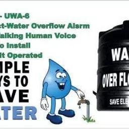 JEMEI Black Water Tank Overflow Alarm with High Quality Overflow Voice Sound (Made in India) Wired Wired Sensor Security System Wired Sensor Security System image 3