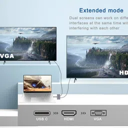 RuhZa USB C to HDMI VGA Adapter USB Adapter image 4