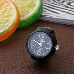 dreamish imitation Stylish Unisex Silver-Plated Adjustable Watch Finger Ring Metal, Alloy Silver Plated Ring image 3