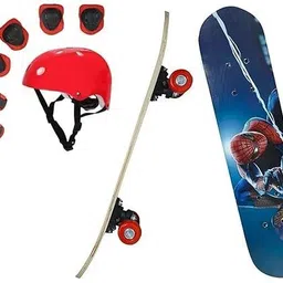 papa bear Spiderman Skateboard With Safety Kit Combo for Kids Boys Girls Teens Beginners 23 inch x 6 inch Skateboard-picture-21