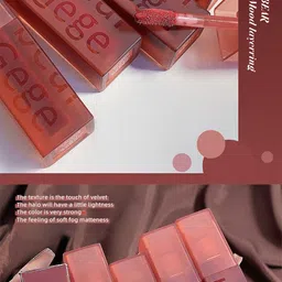 gege bear Soft Matte Lip Glaze, Long Wear, Lightweight Liquid Lipstick, 6 Rich Shades image 5