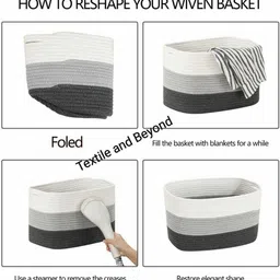 textile and beyond Cotton Storage Basket image 4