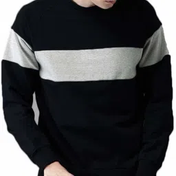 leotude Men Full Sleeve Color Block Sweatshirt image 5