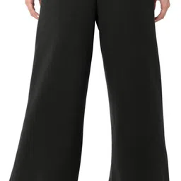 daphne maurier Women Loose Fit Black Cotton Blend Trousers-picture-14