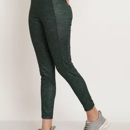 9 impression Women Printed Green Track Pants image 3