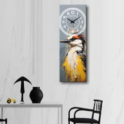 olive tree Multicolour Rectangle 24 Inches Wooden Wall Clock (Wood Peaker)-picture-26