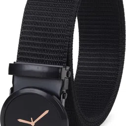provogue Men Casual Black Nylon Belt image 2