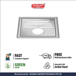 sanjay chilly Floor Stainless Steel Push Down Strainer image 5