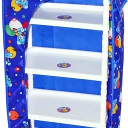 seshekhu 1 Door 6 Shelf Fabric Plastic PVC Collapsible Wardrobe image 1
