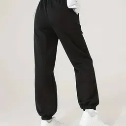 trufflegum Women Loose Fit Black Cotton Blend Trousers-picture-17