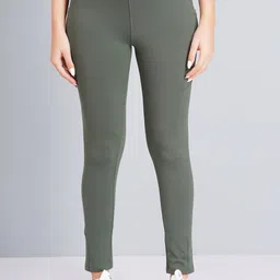brillco bizz Self Design Women Dark Green Tights-picture-37