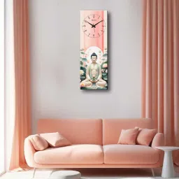 olive tree Multicolour Rectangle 24 Inches Wooden Wall Clock image 1