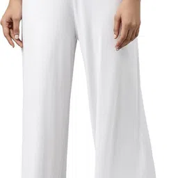 go colors Women Relaxed White Viscose Rayon Trousers-picture-10