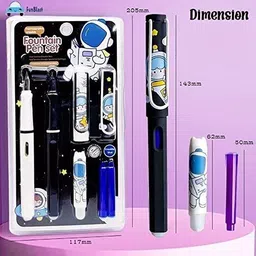 fixer Fountain Pen Fine Nib Space Astronaut Theme set of 2 Fountain Pen image 4