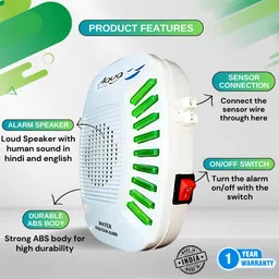 AQUA GURU Smart DC Battery operated water tank overflow alarm with 15 meter wire Wired Sensor Security System image 2