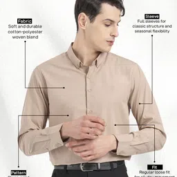 red tape Men Relaxed Fit Fit Solid Spread Collar Casual Shirt image 2