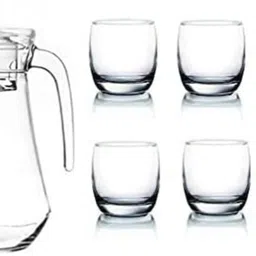smilery Water juice milk Jug (1.3 L) 6 Glass (300 ml) (pack of 7) Jug Glass Set-picture-16