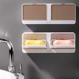 hirparas Double Bar Soap Dish with Drainage Box image 5