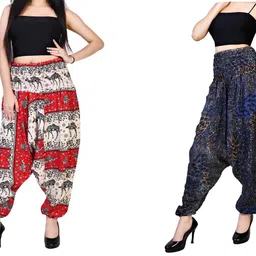 fusfus Printed Rayon Women Harem Pants-picture-25