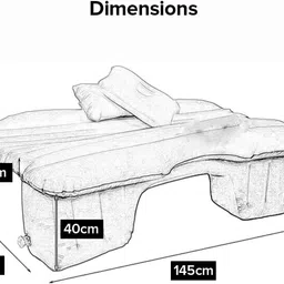 hopz Car Bed_1_36 5 in 1 Air Sofa Multipurpose Matress Airbed Overnighter Car Inflatable Bed image 2